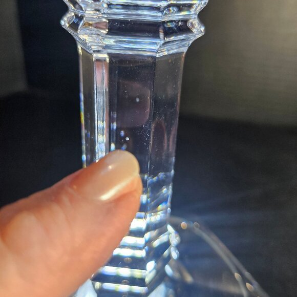 Pair of Tiffany And Company Windham Crystal Candle Holders 8 Inches Tall - Picture 12 of 12